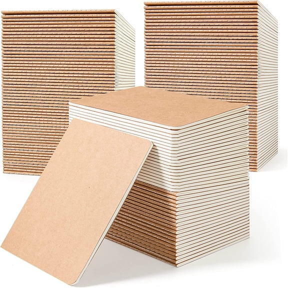 Blank Kraft Notebooks, Unlined Sketchbook Mini Cute Note Pad for Drawing Writing, Journal Bulk For Kids Students Office School Supplies