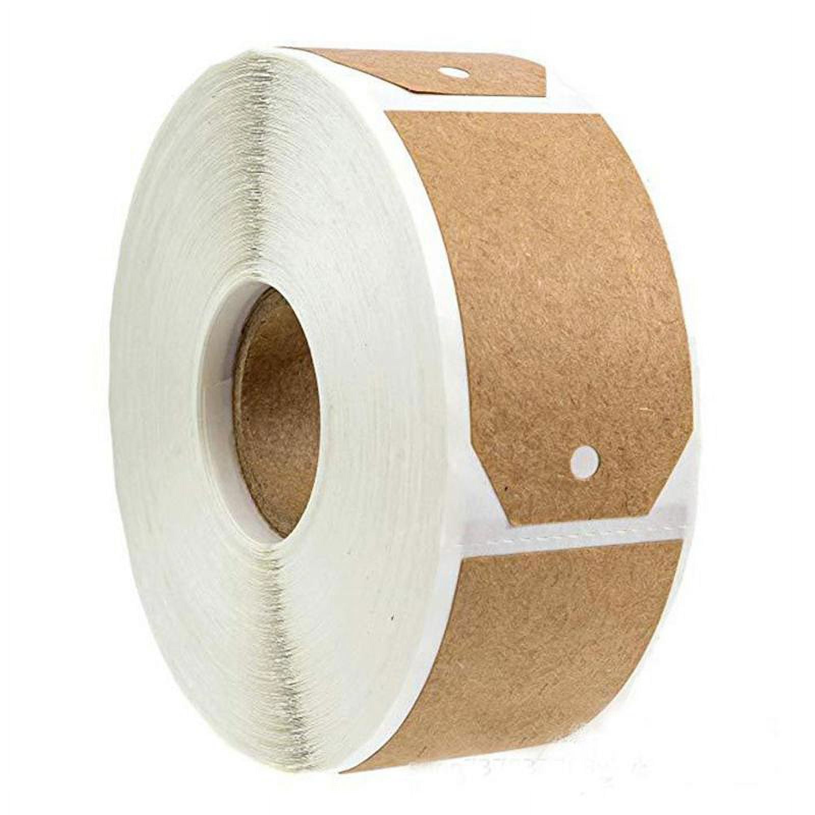 Blank Label Sticker Natural Kraft Adhesive Labels Roll Gift Tags Diy