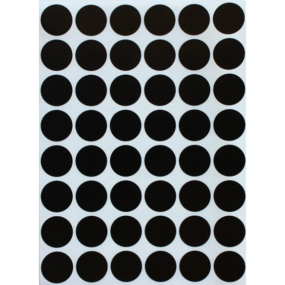 Blank Label Sticker Round 11/16" Inch Organizing Labels (17mm) 0.69 inch, 5184 - Pack by Royal Green (Black)