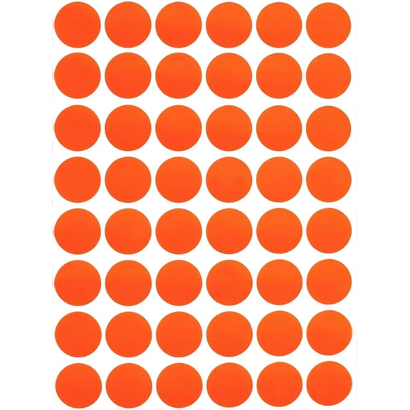Blank Label Sticker Round 11/16" Inch Organizing Labels (17mm) 0.69 inch, 5184 - Pack by Royal Green (Orange)