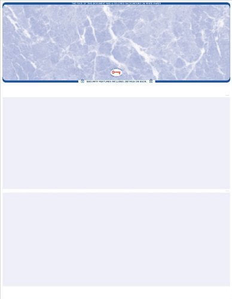 Blank Laser Check Stock Blue Marble Top. Order Checks!
