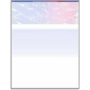 Blank Laser/Ink Jet Prismatic Red/Blue Laser Check Stock - Check On The Top, for Versacheck, Quick-Books, and Other Check Writing Software 100 Per Pack
