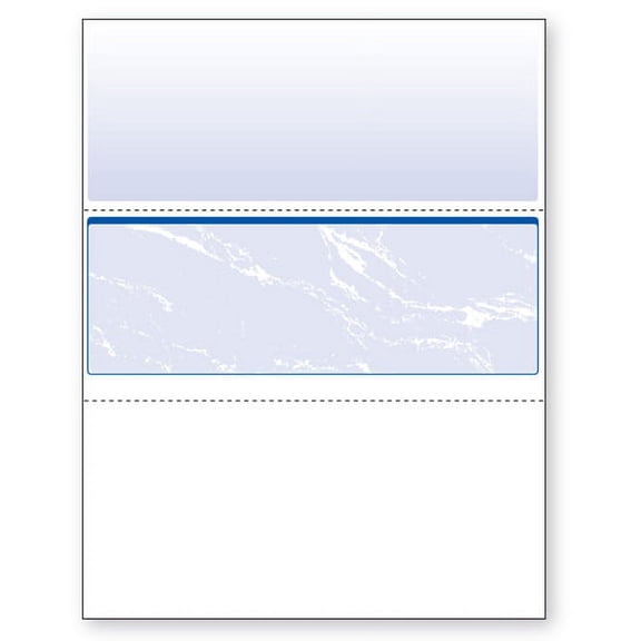 Blank Laser Middle Check Paper, Blue