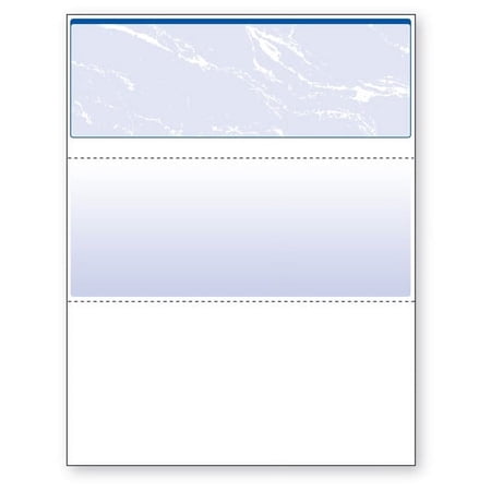 Blank Laser Top Check Paper, Blue