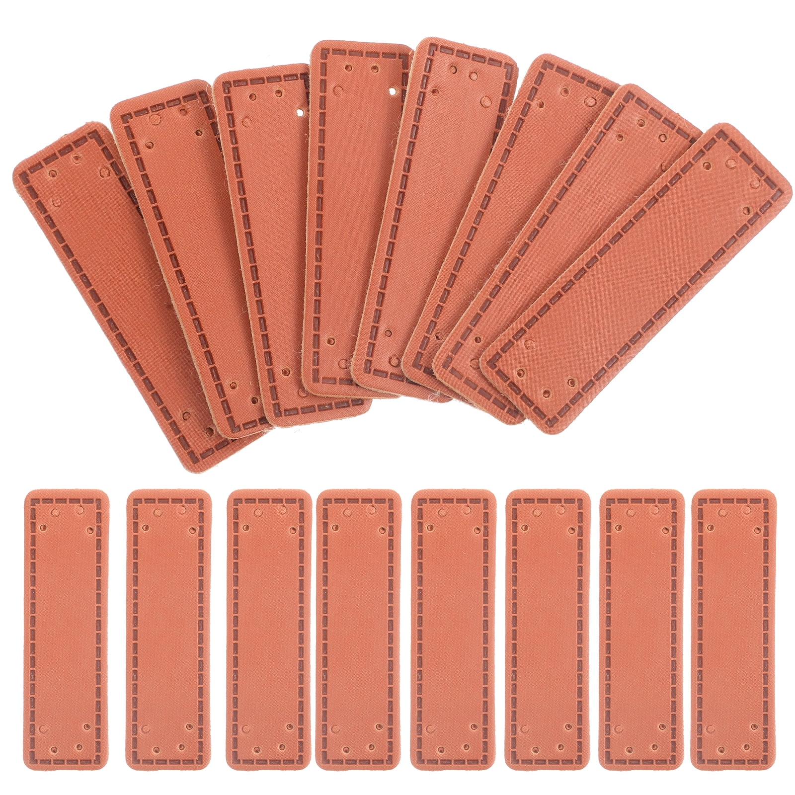Blank Leather Label 100 Pcs Apparel Sewing Accessories Clothes Embossed ...