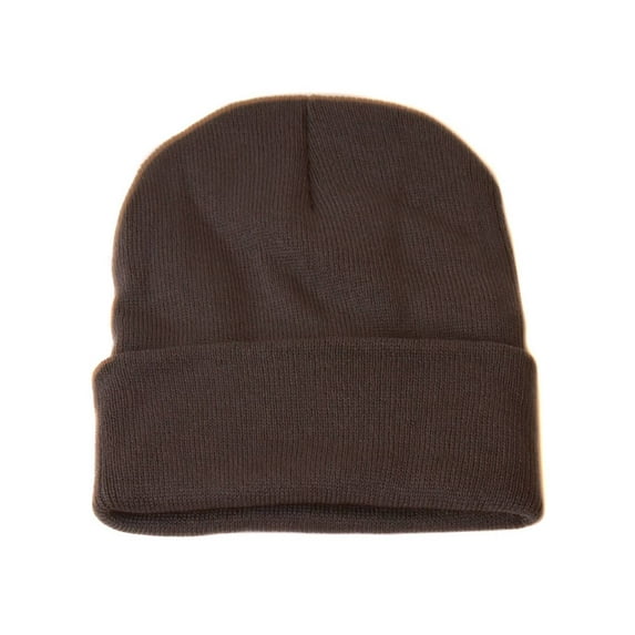 Blank Long Cuff Beanie - Charcoal