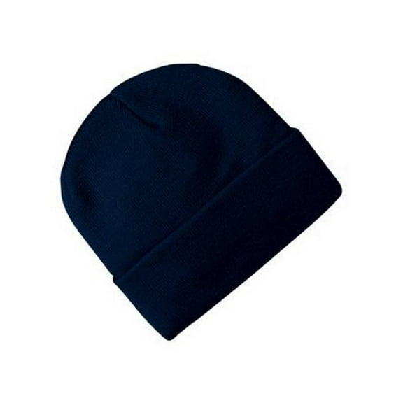 Blank Long Cuff Beanie - Navy Blue
