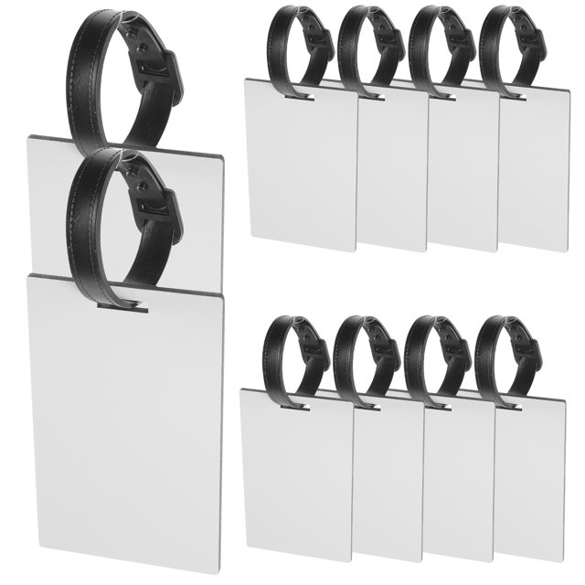 Blank Luggage Tag Label Sublimation Name Id Cards Travel 10 Pcs Labels
