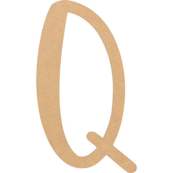 Blank MDF Letter 14'' Tall Hometown DIY Q, Paintable Alphabet A-Z
