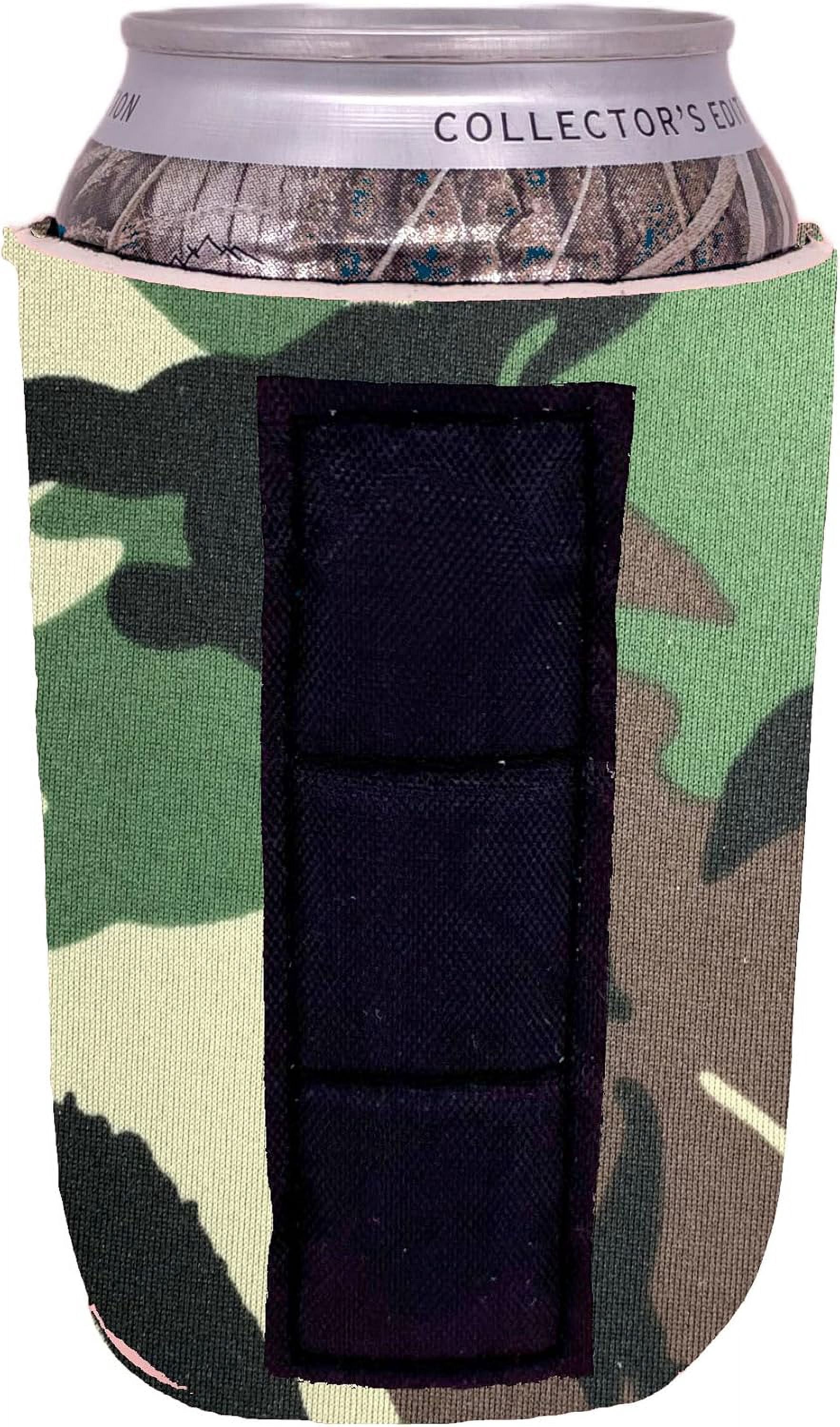 Blank Magnetic Neoprene Can Coolie (6 Pack Green Camo)