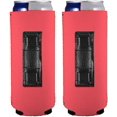 thumbnail image 1 of Blank Magnetic Neoprene Slim Can Coolie (Neon Pink, 2 Pack), 1 of 6