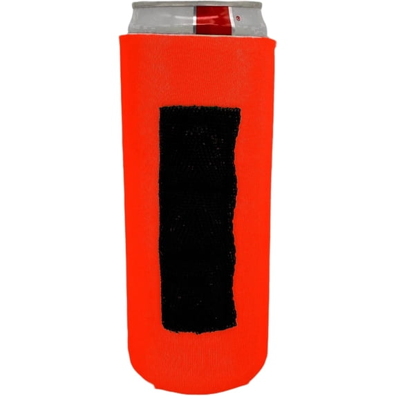 Blank Magnetic Neoprene Slim Can Coolie (Orange, 6 Pack)