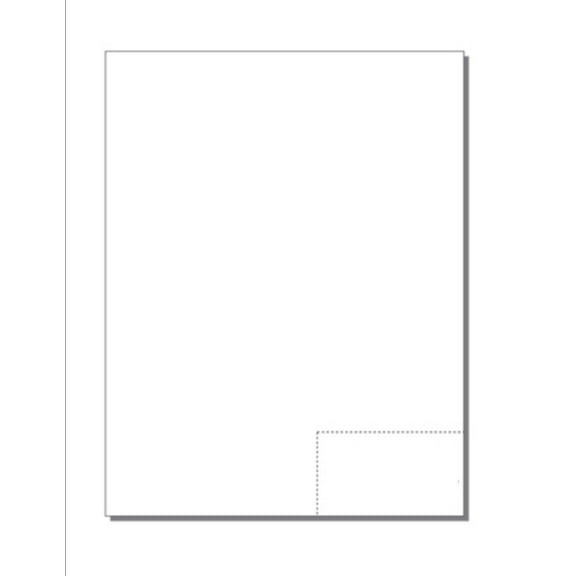 Blank Mailer w Business Card, Perfed on 8.5"x 11" White Cvr - 250 Sheets/Mailers