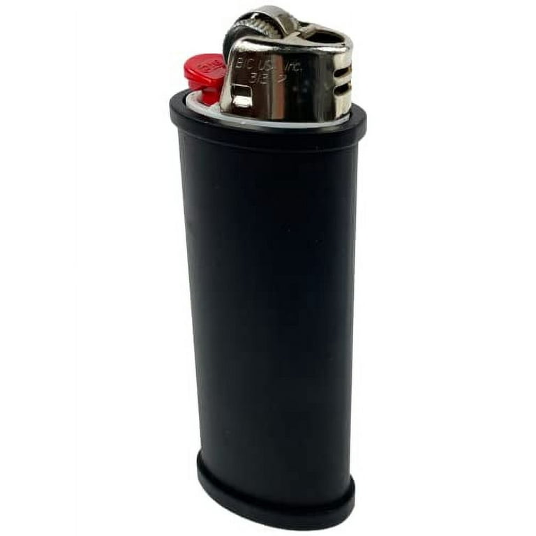 Blank Metal Lighter Case Customizable Reusable Lighter case for Regular Bic  J6 lighters - Single Case (Matte Black) 