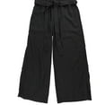 thumbnail image 1 of [BLANKNYC] Womens Paper Bag Waist Casual Wide Leg Pants, Black, Medium, 1 of 2