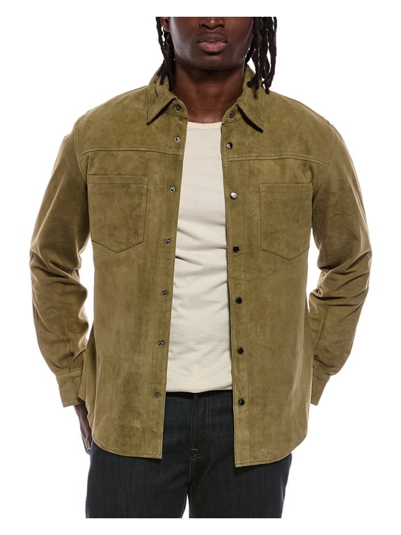 mens Suede Leather Coat, s