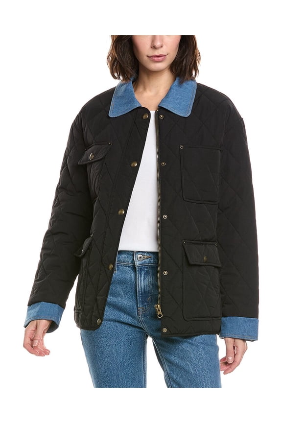 womens Barn Charm Jacket, l, Black