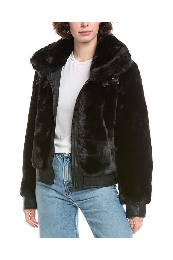 womens  Black Noise Coat, m, Black
