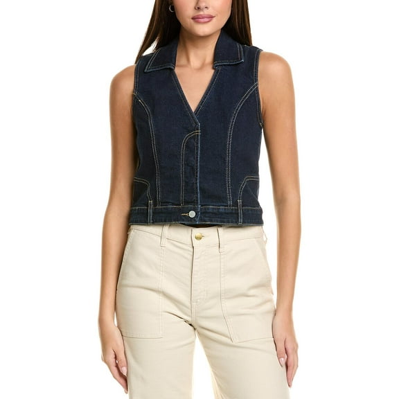 Blank NYC womens Denim Vest, xs, Blue