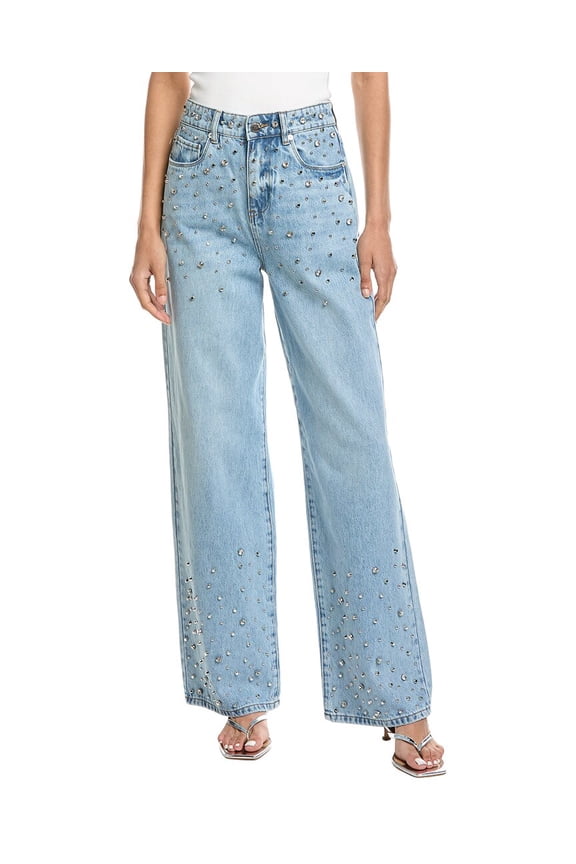 womens  Diamonds In The Sky Light Indigo High-Rise Wide Leg Jean, 28
