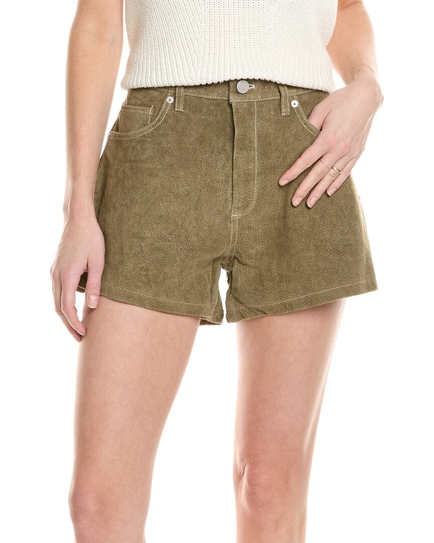 BLANKNYC Women's High Rise Vegan Leather Fringe Shorts - Five Pocket Cut Off Style, Designer Fashion