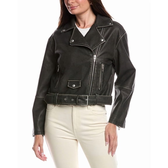 Blank NYC womens  Moto Jacket, xs, Black