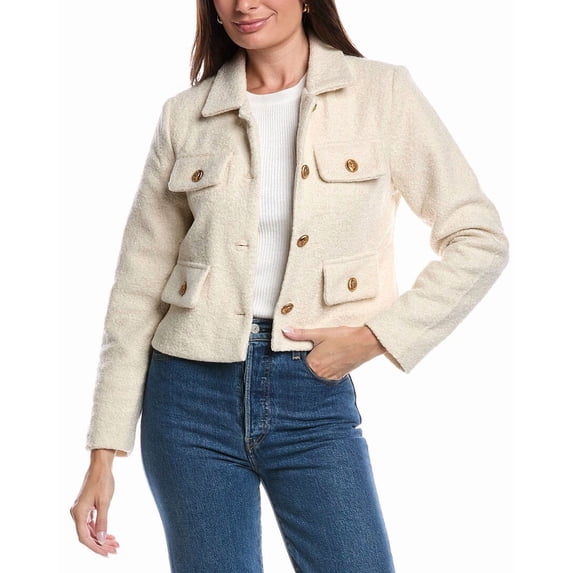 Blank NYC womens Stay Icy Shacket, xs, Gray