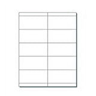 Blank Name Badge Inserts, Print-Ready on 8.5" x 11", 67-lb White Vellum, 10 Badges Per Sheet (4.25" x 2.5") - 100 Sheets