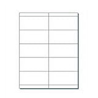 Blank Name Badge Inserts, Print-Ready on 8.5" x 11", 67-lb White Vellum, 10 Badges Per Sheet (4.25" x 2.5") - 50 Sheets