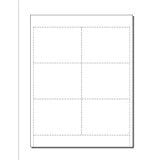 Blank Name Badge Inserts, Print-Ready on 8.5" x 11", 67-lb White Vellum, 6 Badges Per Sheet (4" x 3") - 250 Sheets