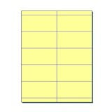 Blank Name Badge Inserts, Print-Ready on 8.5" x 11", 67-lb Yellow Vellum, 10 Badges Per Sheet (4.25" x 2.5") - 50 Sheets