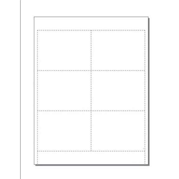 Blank Name Badge Inserts on 8.5" x 11" White Vellum, 6-UP (4" x 3") - 100 Sheets
