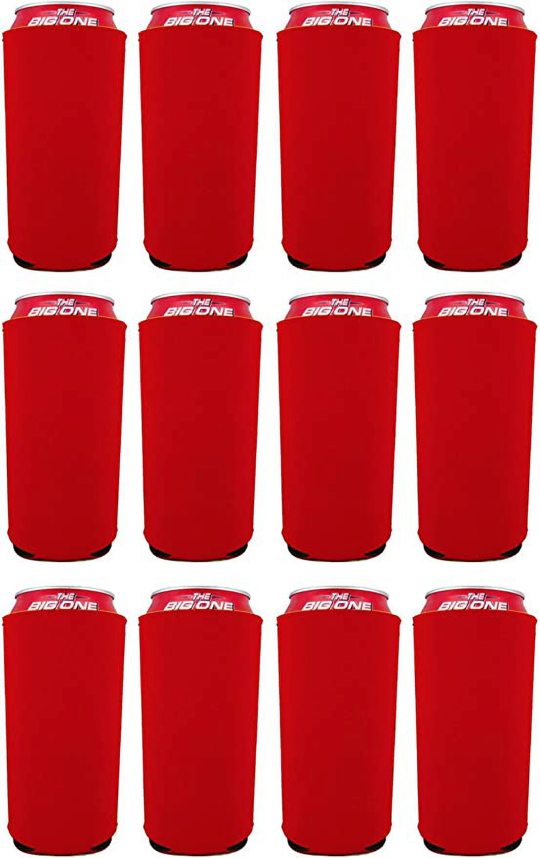 Blank Neoprene 24 oz. Can Coolie (12 Pack, Red