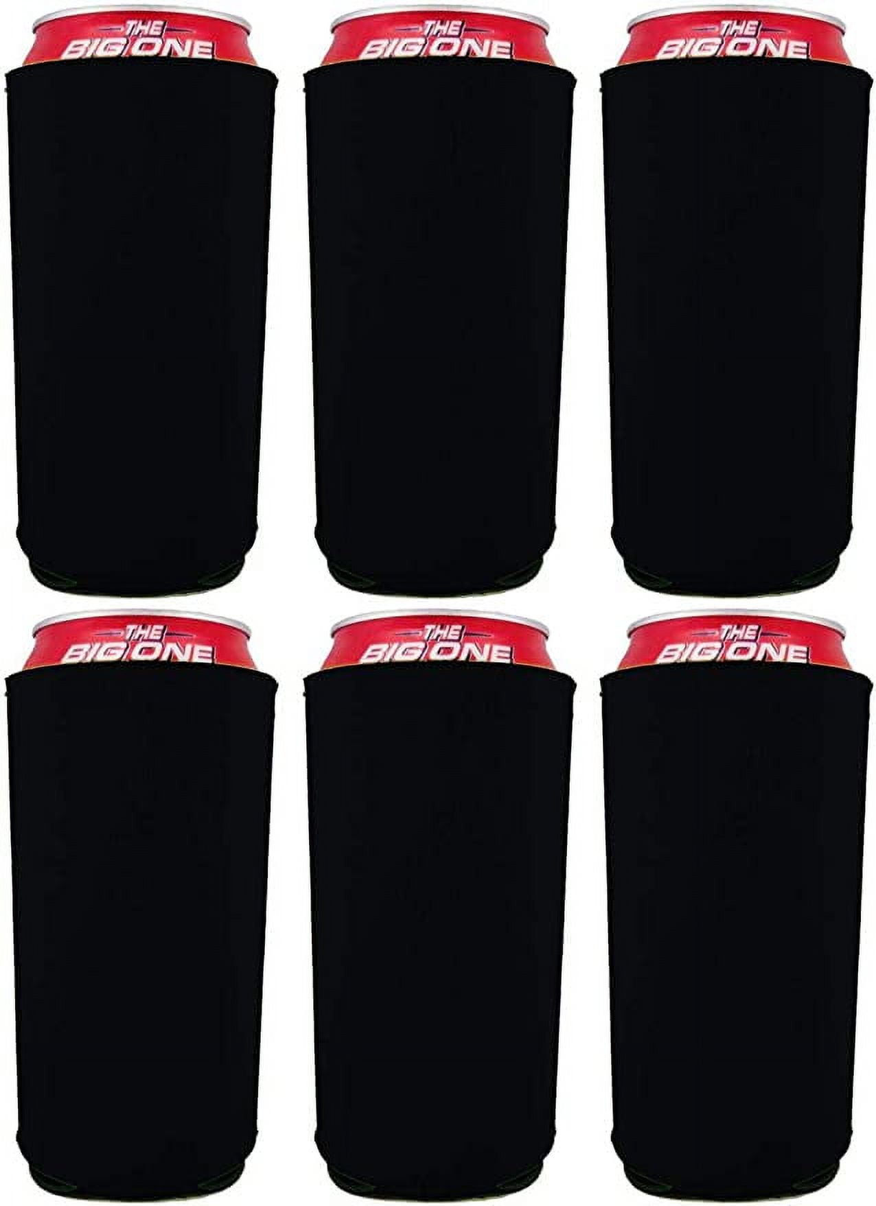 Blank Neoprene 24 oz. Can Coolie (6 Pack, Black)