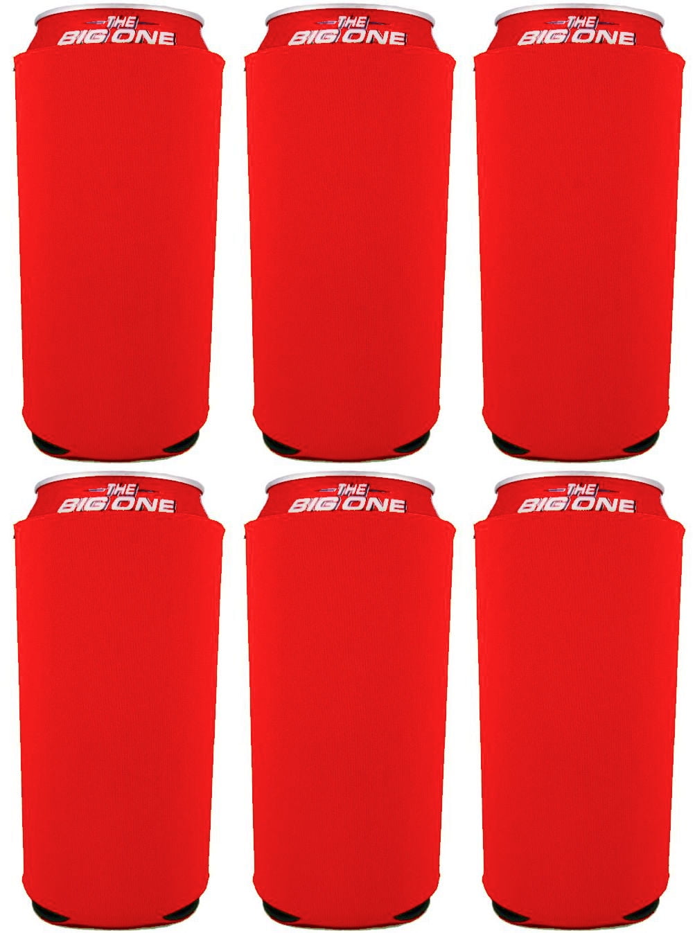 Blank Neoprene 24 oz. Can Coolie (6 Pack, Bright Orange)