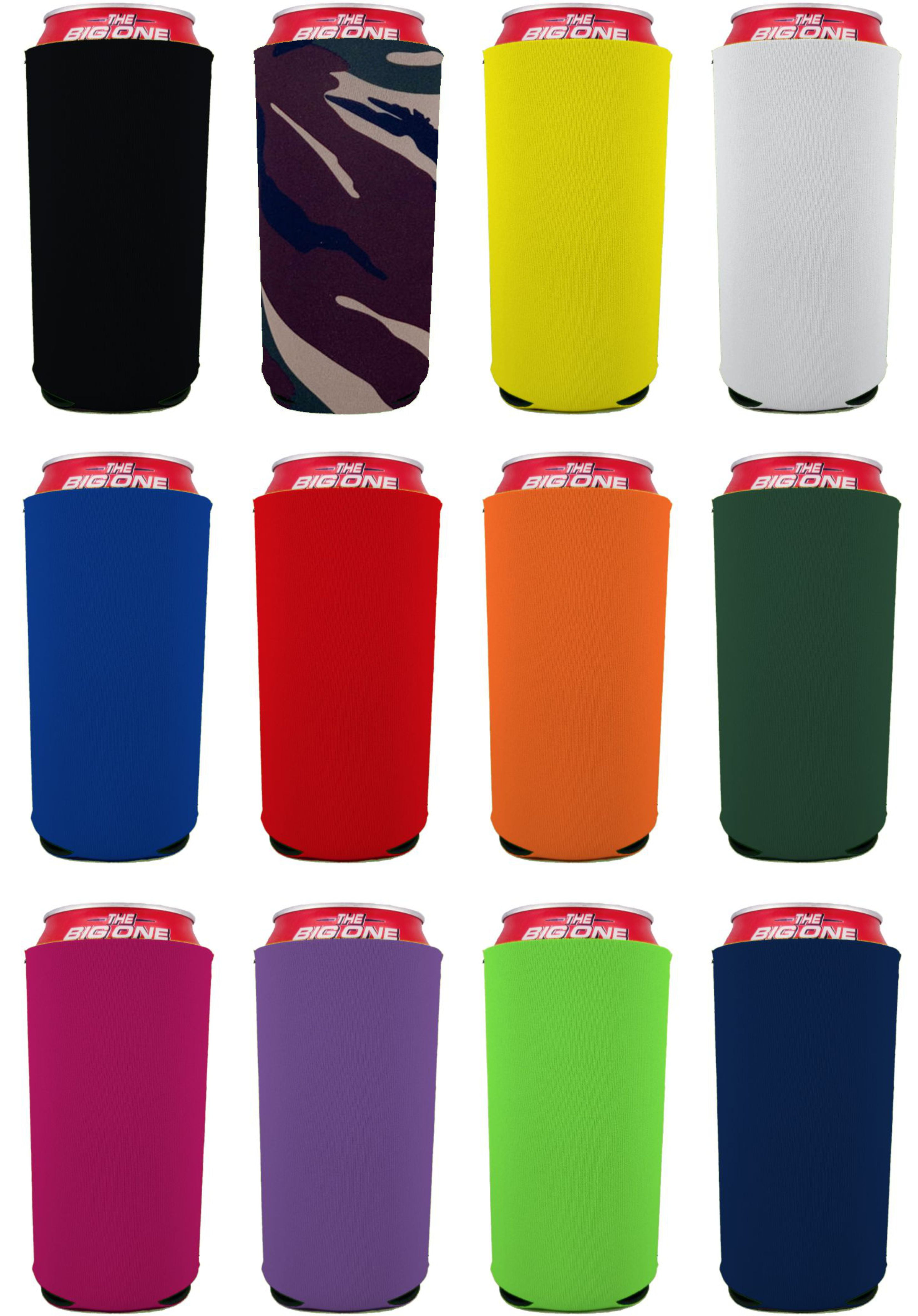 Blank Neoprene 24 oz. Can Coolie Variety Color Packs