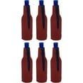 thumbnail image 1 of Blank Neoprene Beer Bottle Coolie (6 Pack, Burgundy), 1 of 8