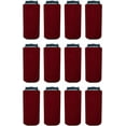 thumbnail image 1 of Blank Neoprene Collapsible 16 oz. Can Coolie (12 Pack, Burgundy), 1 of 7