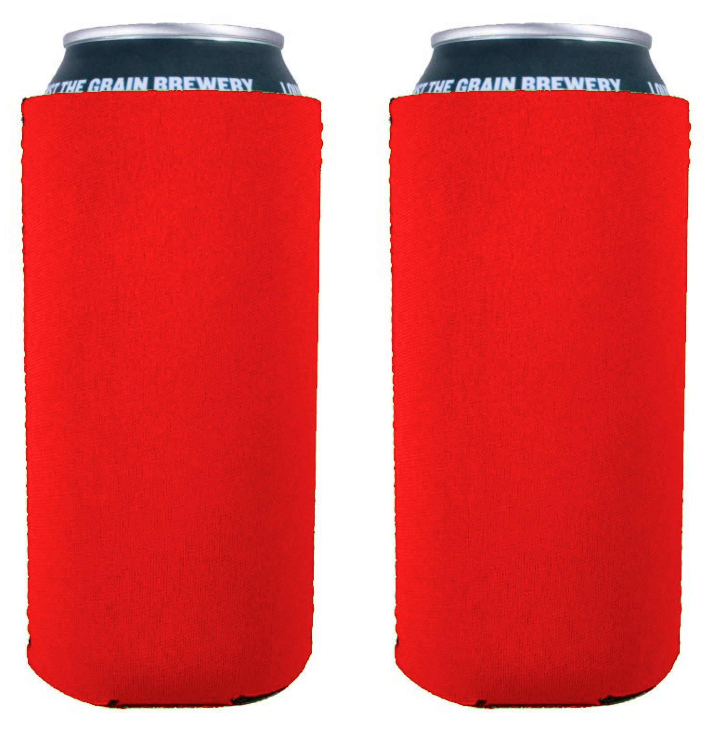 Blank Neoprene Collapsible 16 oz. Can Coolie ( 2 Pack, Bright Orange)