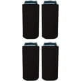 thumbnail image 1 of Blank Neoprene Collapsible 16 oz. Can Coolie (4 Pack, Black), 1 of 7