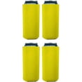 thumbnail image 1 of Blank Neoprene Collapsible 16 oz. Can Coolie (4 Pack, Yellow), 1 of 7