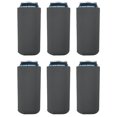thumbnail image 1 of Blank Neoprene Collapsible 16 oz. Can Coolie (6 Pack, Charcoal), 1 of 7