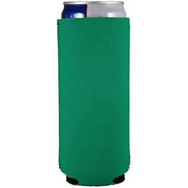 Blank Neoprene Collapsible Slim Can Coolie (1, Turquoise)