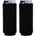 thumbnail image 1 of Blank Neoprene Collapsible Slim Can Coolie (2 Pack, Black), 1 of 7