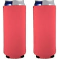 thumbnail image 1 of Blank Neoprene Collapsible Slim Can Coolie (2 Pack, Neon Pink), 1 of 7