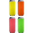 thumbnail image 1 of Blank Neoprene Collapsible Slim Can Coolie (4 Pack, Variety Bright), 1 of 6