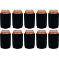 thumbnail image 1 of Blank Neoprene Full Bottom Can Coolie (10 Pack, Black), 1 of 8