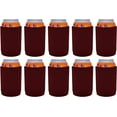 thumbnail image 1 of Blank Neoprene Full Bottom Can Coolie (10 Pack, Burgundy), 1 of 8