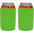 thumbnail image 1 of Blank Neoprene Full Bottom Can Coolie (2 Pack, Neon Green), 1 of 8