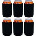 thumbnail image 1 of Blank Neoprene Full Bottom Can Coolie (6 Pack, Black), 1 of 8